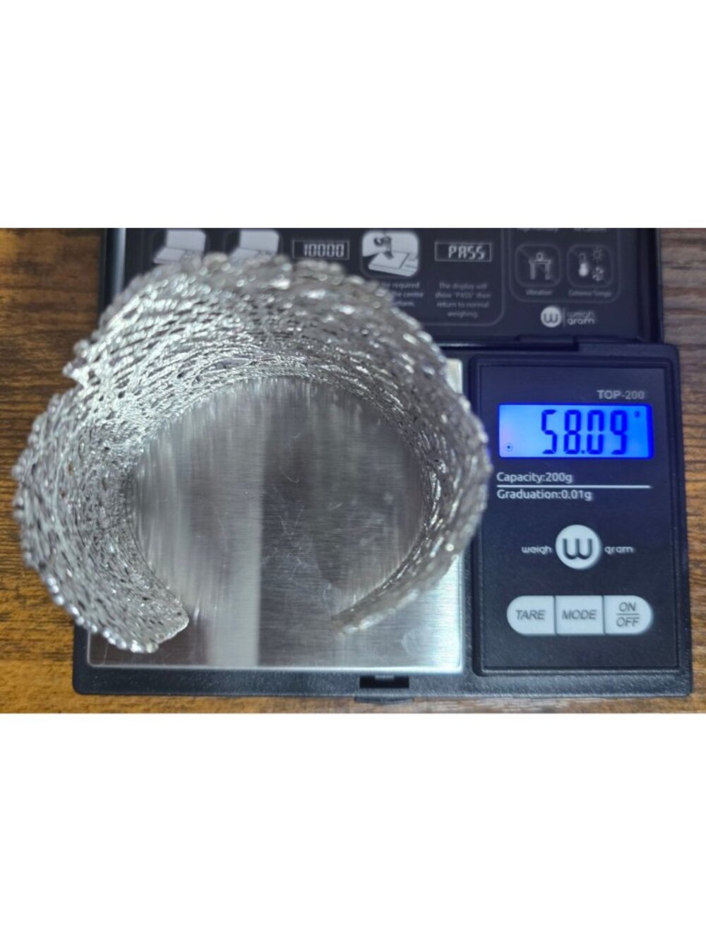 Stella & Dot Silver Tone Filigree Wide Cuff Bracelet Boho Statement Lace - Picture 7 of 7